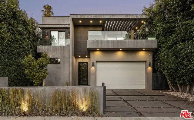 front view of a house with a garage