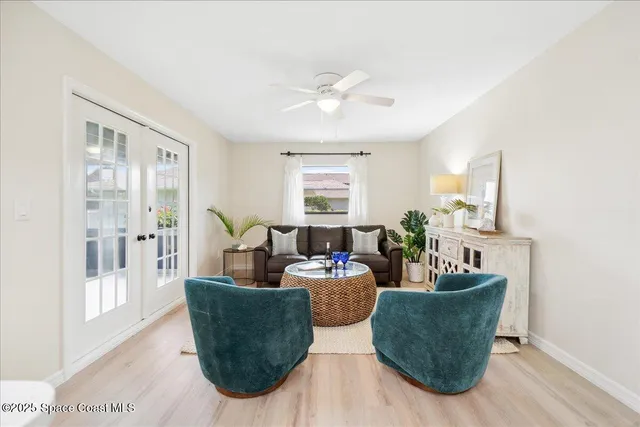 a living room with furniture and a couch