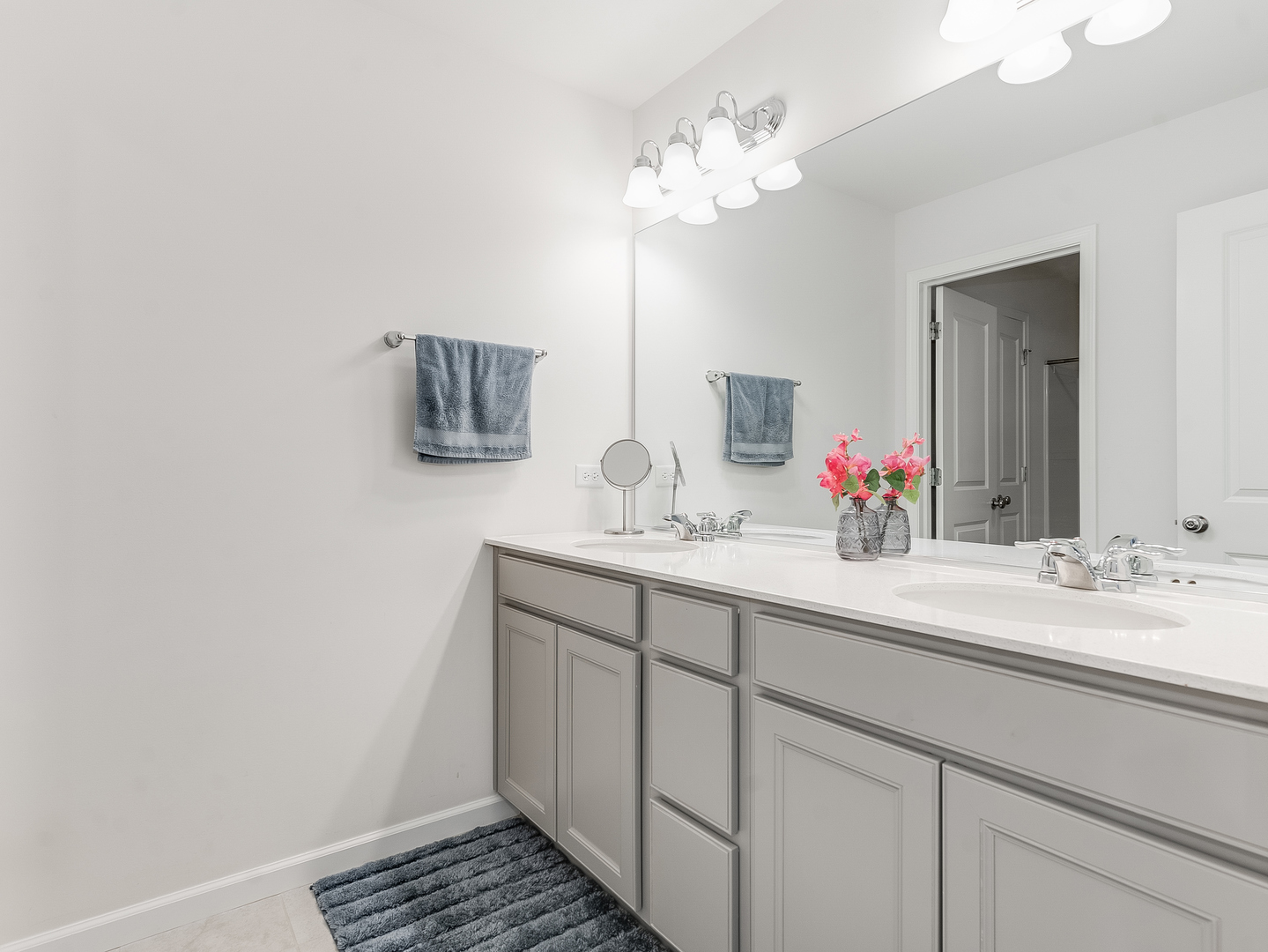 2552 Weatherbee Lane Naperville, IL 60563 - Photo 28 of 43 a bathroom with a sink and a mirror
