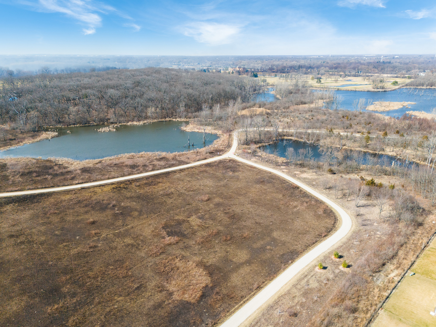 2552 Weatherbee Lane Naperville, IL 60563 - Photo 42 of 43 an aerial view of residential houses with outdoor space and lake view