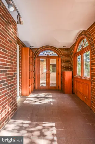 a view of a large room with a large window