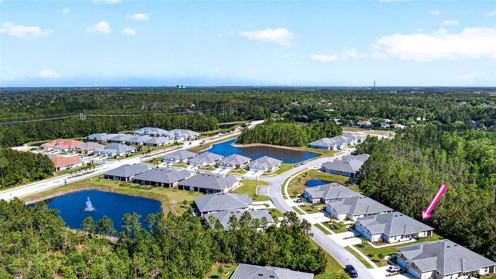 66 Wrendale Loop Ormond Beach, FL 32174 - Photo 47 of 88 an aerial view of residential houses with outdoor space and swimming pool