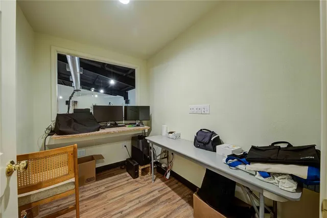 a view of a room with chairs