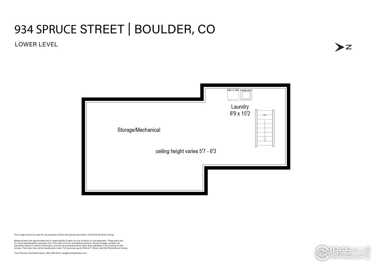 934 Spruce Street Boulder, CO 80302 - Photo 48 of 49 Lower level floor plans (not included in total SF)