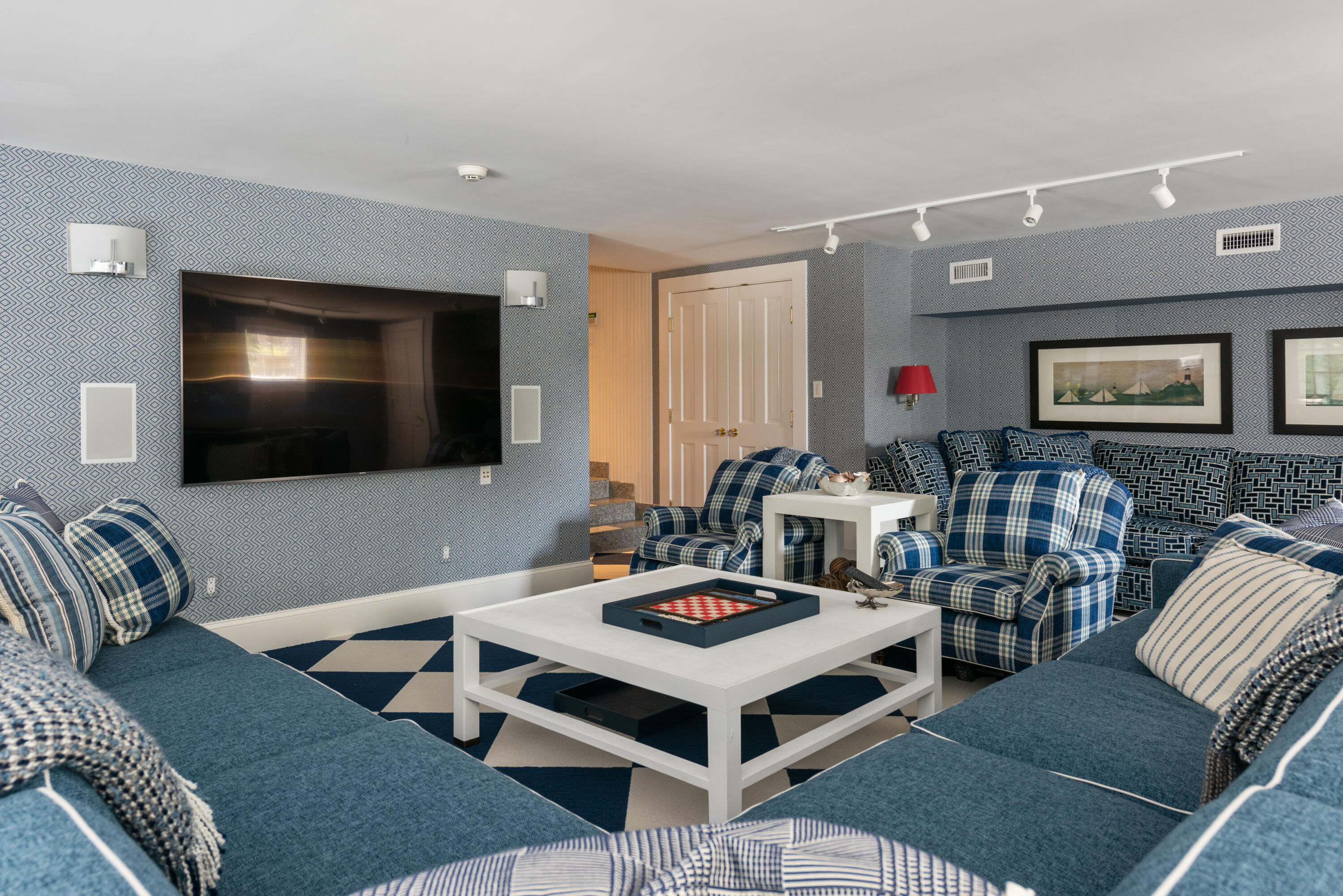 32 Dunes Road Harwich Port, MA 02646 - Photo 48 of 56 a living room with furniture and a flat screen tv