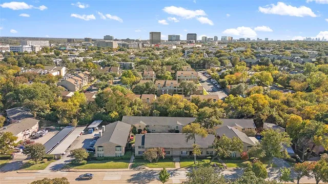 an aerial view of a city
