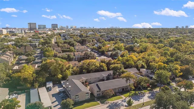 an aerial view of a city