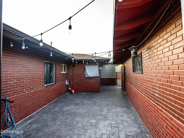a view of a door and a balcony