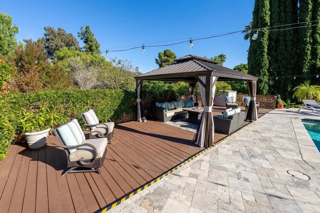 a view of outdoor space yard deck patio and deck