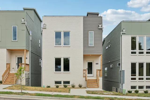 a front view of a building