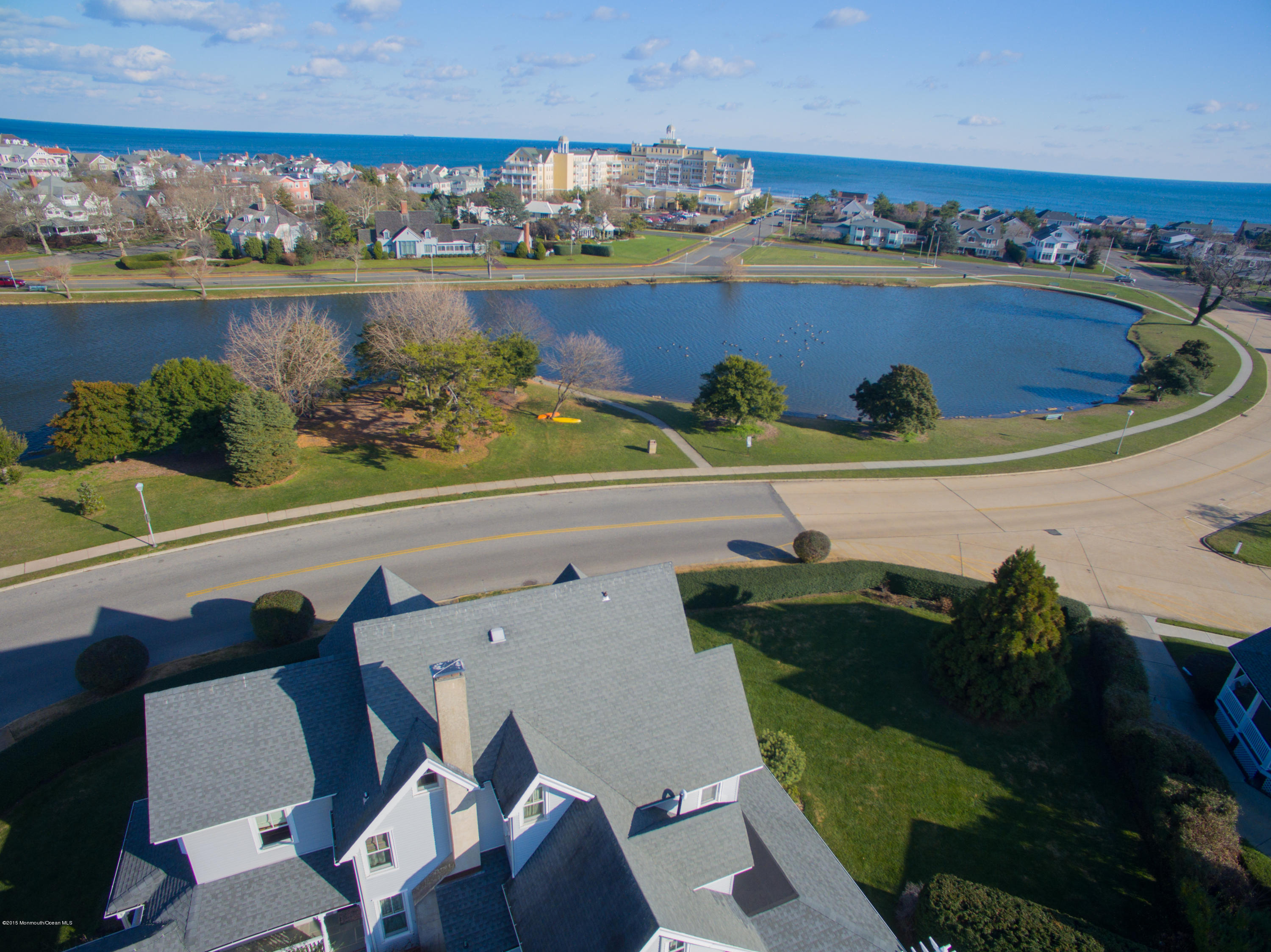 203 East Lake Avenue Spring Lake, NJ 07762 - Photo 51 of 55 an aerial view of a house with a lake view