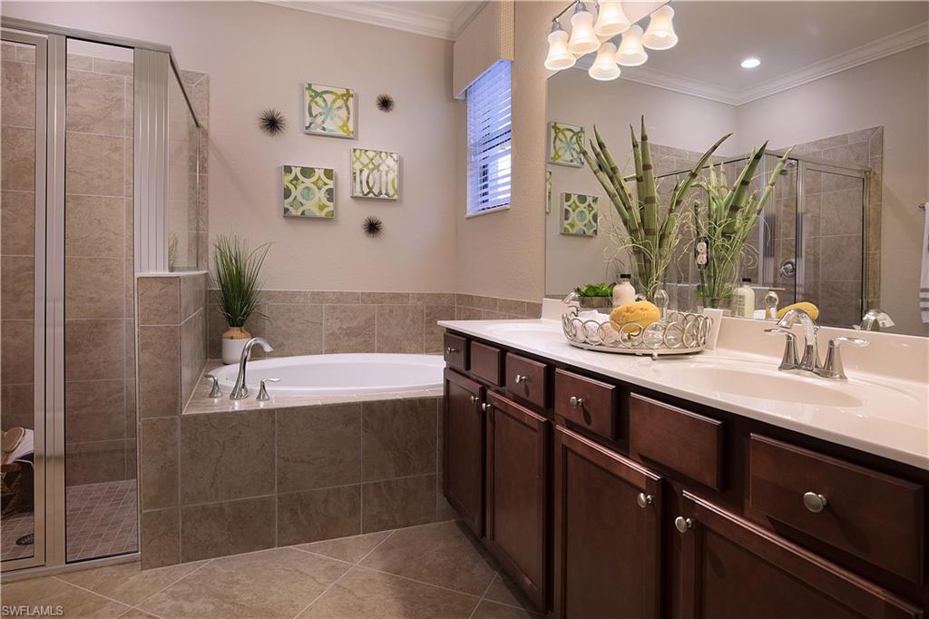 19396 Elston Way Estero, FL 33928 - Photo 6 of 14 a bathroom with a bathtub sink and mirror