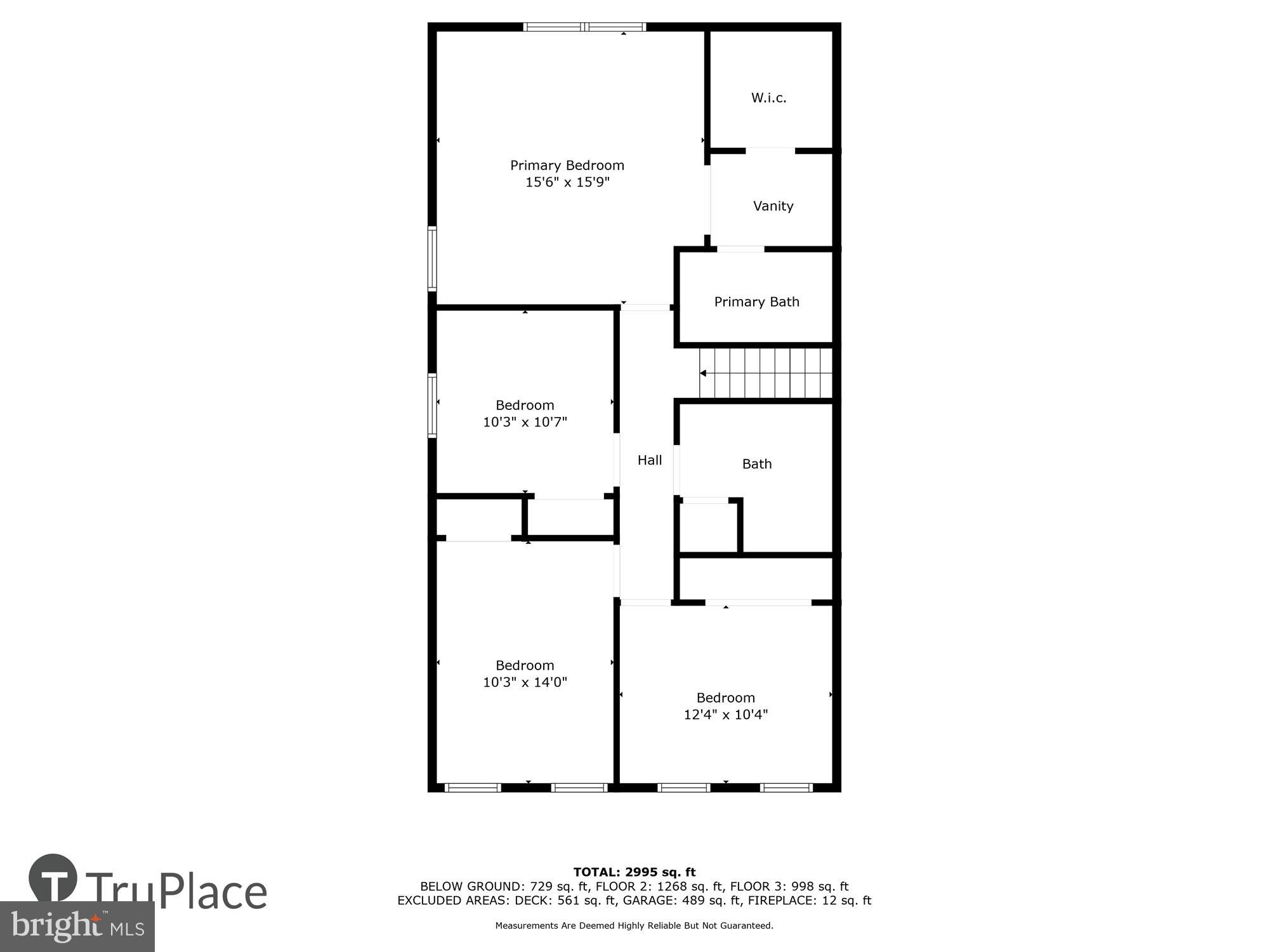 4526 Gilbertson Road Fairfax, VA 22032 - Photo 49 of 51 Upper Level (Labels & Measurements)