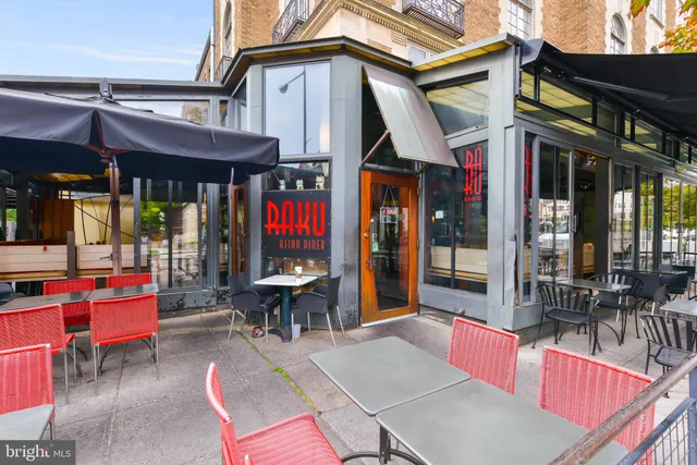 a view of the patio with dining table and chairs