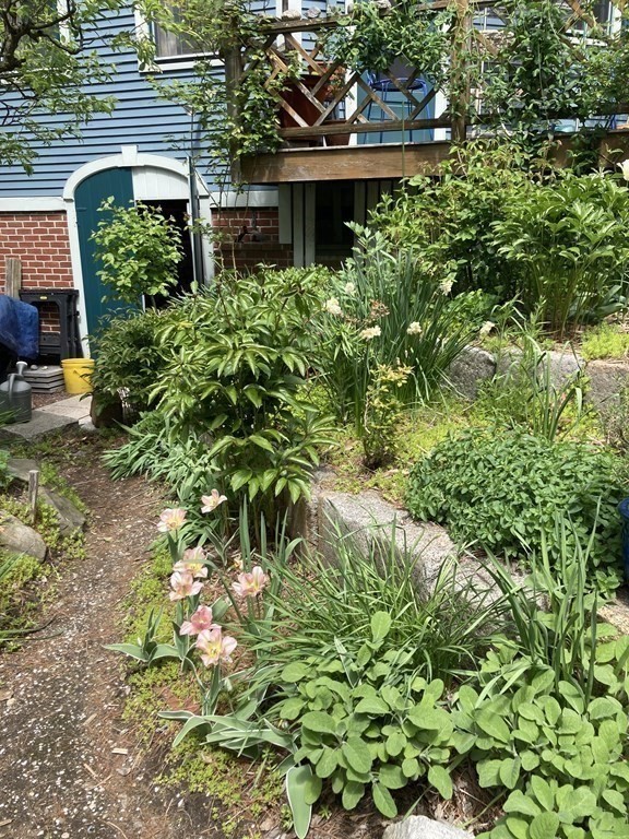 55 Park Street Boston, MA 02129 - Photo 23 of 24 a view of a garden with a fountain
