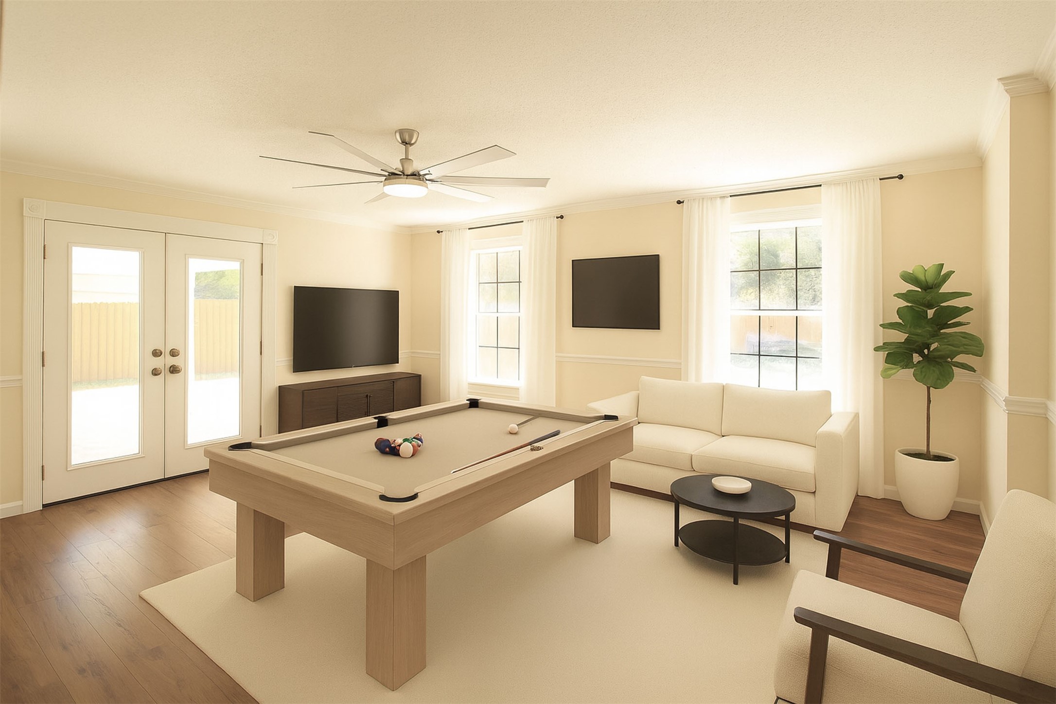 8011 Goldengrove Drive Spring, TX 77379 - Photo 8 of 48 a living room with furniture and a flat screen tv