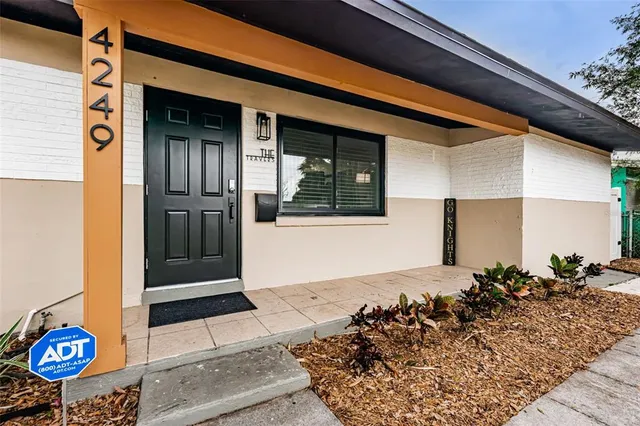 a front view of a house