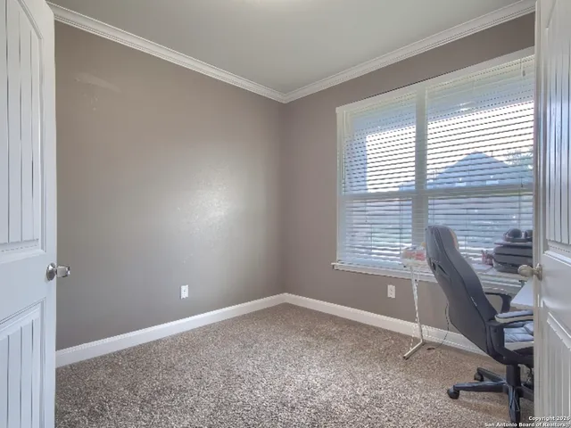 a view of workspace with a window