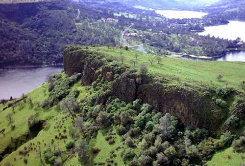 a view of lake with mountain