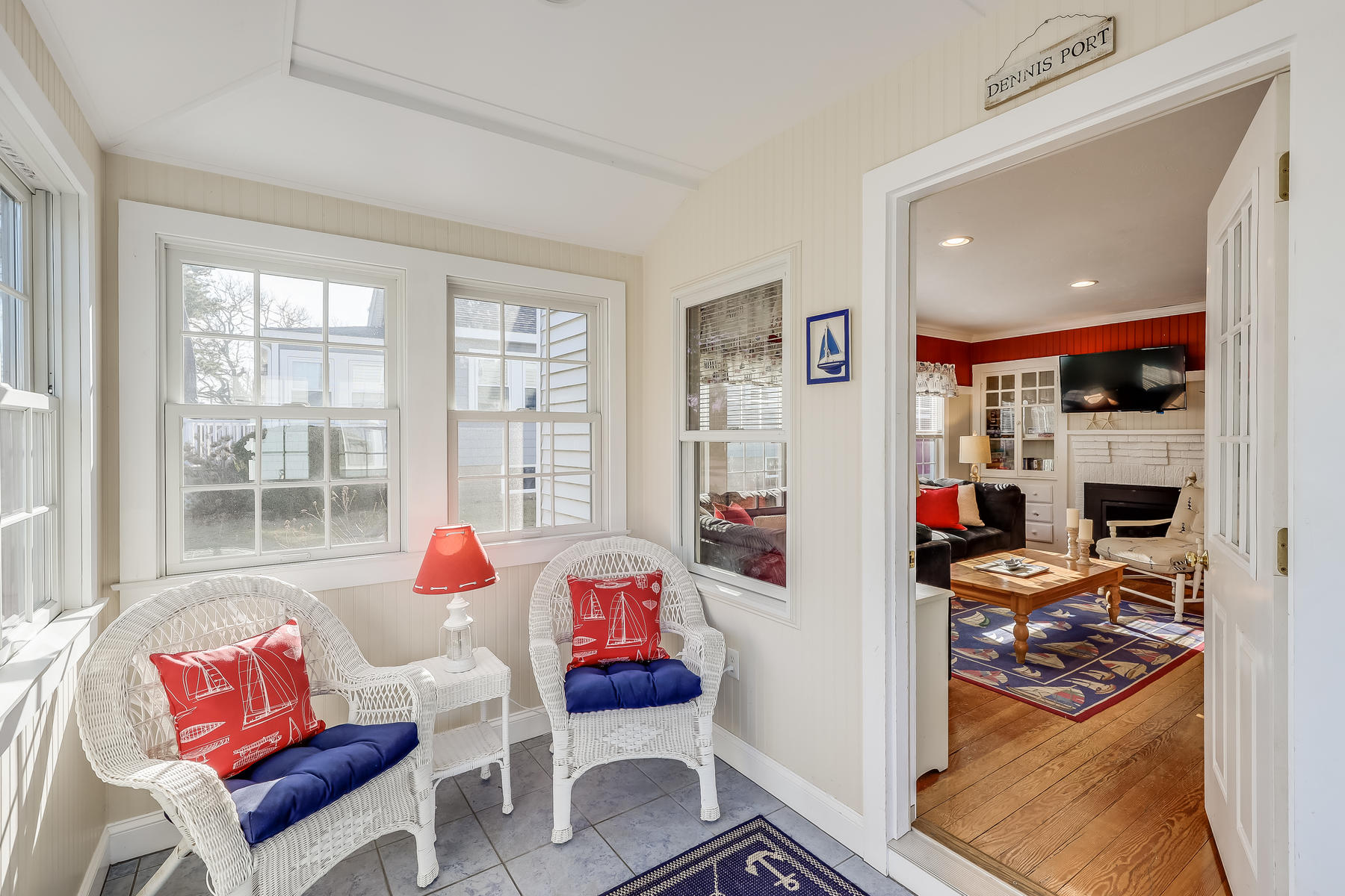 21 Carr Road Dennis Port, MA 02639 - Photo 2 of 33 a living room with furniture and a wooden floor