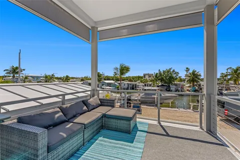 a outdoor living space with furniture