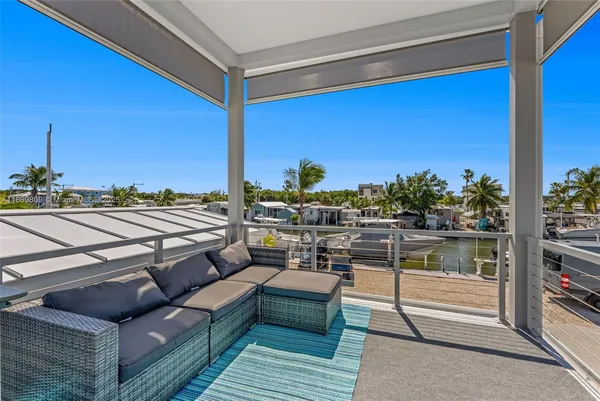 a outdoor living space with furniture