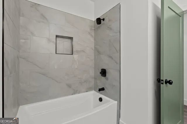 a view of outdoor space with wooden floor