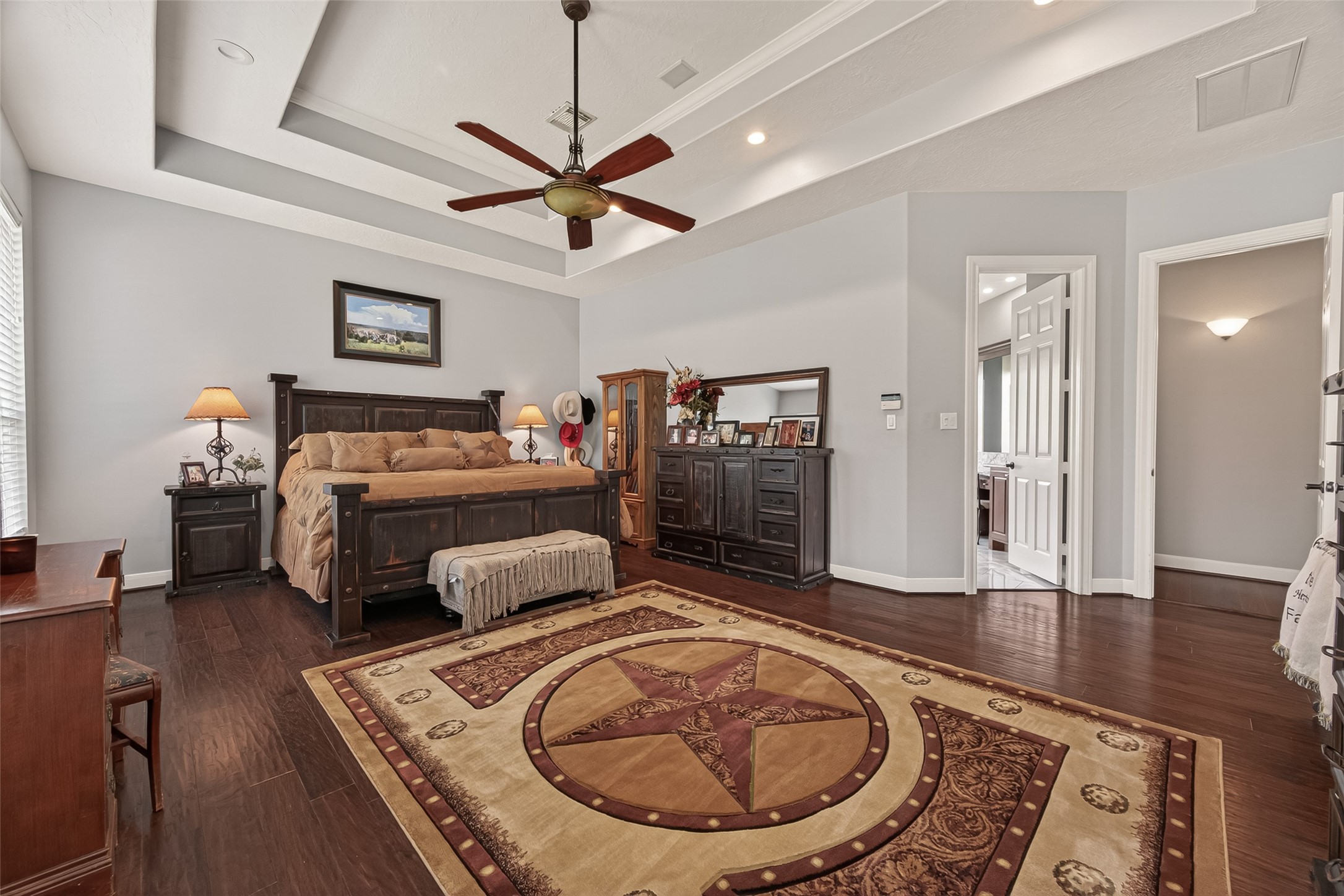 2319 Braer Ridge Drive Katy, TX 77494 - Photo 24 of 50 a living room with furniture and a wooden floor
