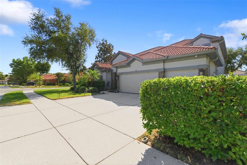 11508 Oyster Bay Circle New Port Richey, FL 34654 - Photo 74 of 98 a view of a house with a small yard and plants