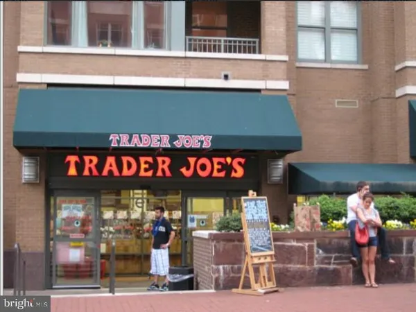 a front view of a building with street