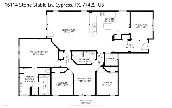 $320,000 | 16114 Stone Stable Lane, Cypress, TX 77429