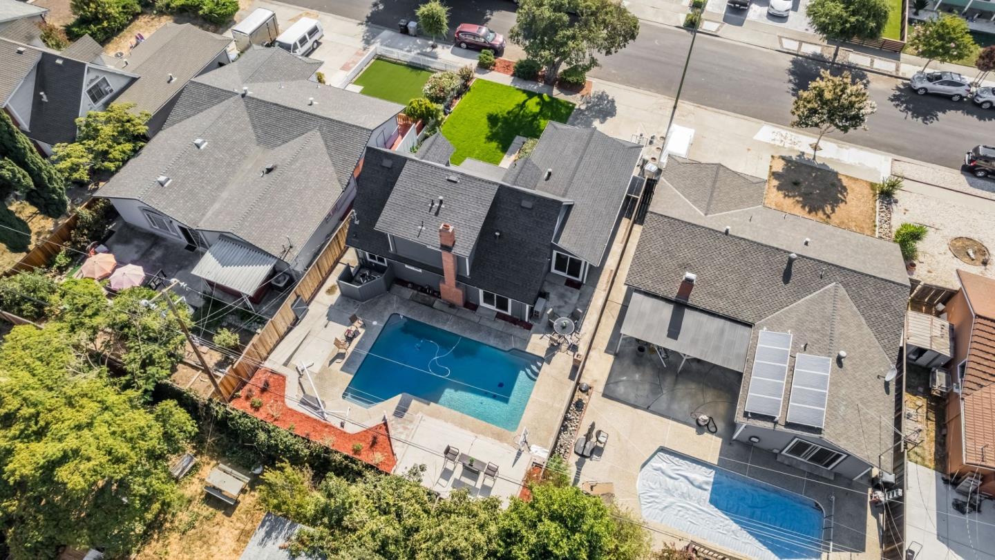 2178 Corktree Lane San Jose, CA 95132 - Photo 37 of 41 an aerial view of a house with a garden and trees