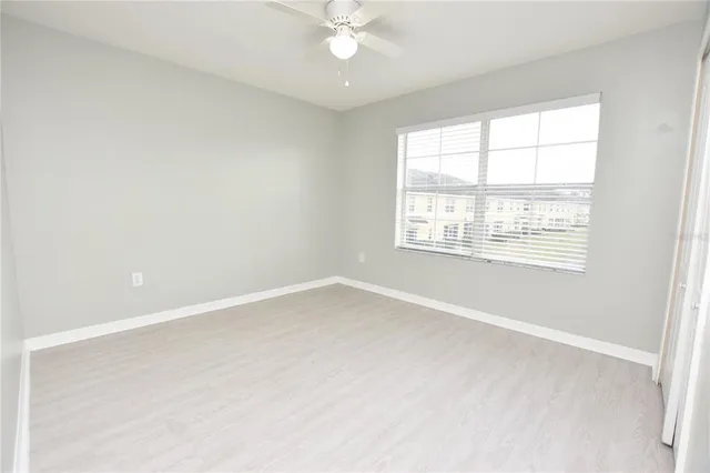 an empty room with a window