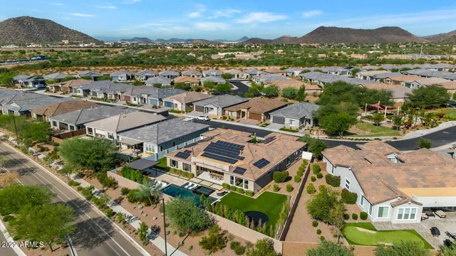 an aerial view of residential house with outdoor space