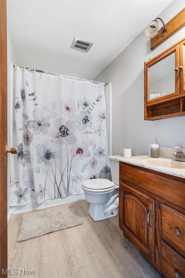2942 17th Street Northwest Canton, OH 44708 - Photo 16 of 25 Bathroom featuring wood-type flooring, vanity, and toilet