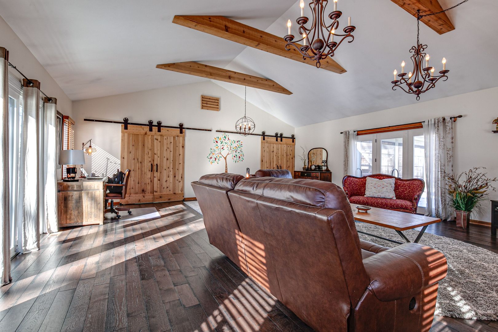 700 West Center Road Palatine, IL 60074 - Photo 5 of 32 a living room with furniture a dining table and a chandelier