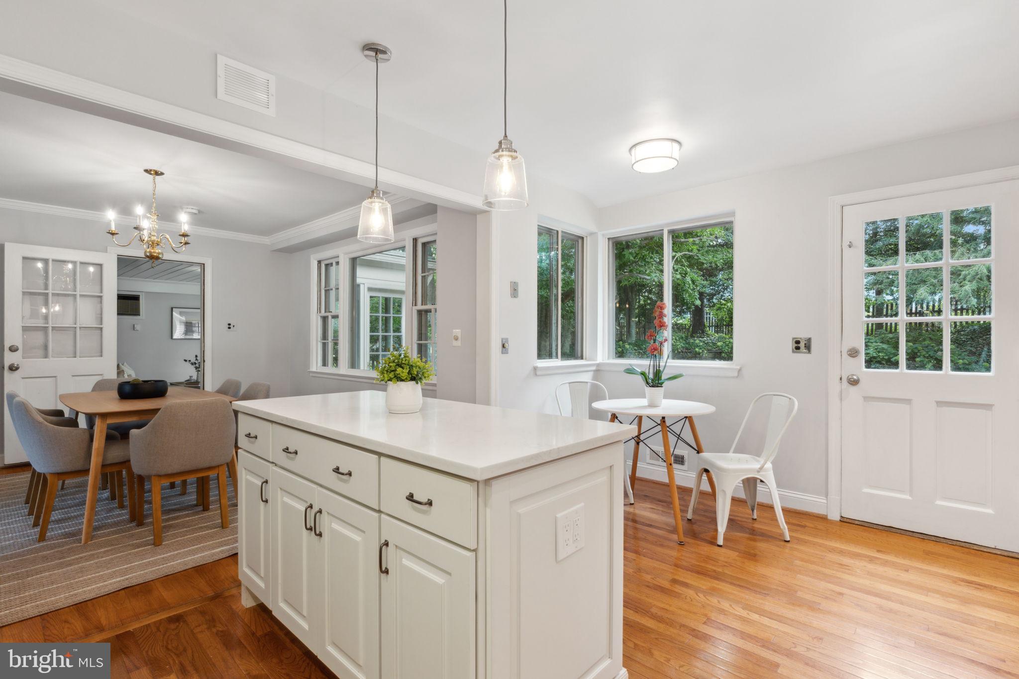 5910 Overlea Road Bethesda, MD 20816 - Photo 14 of 50 Gourmet Renovated Kitchen with views of the garden