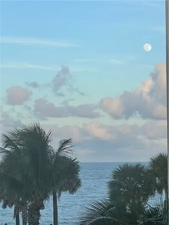 a view of an ocean and beach