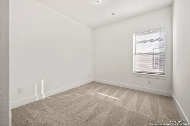 an empty room with closet