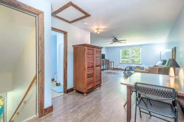 a kitchen with stainless steel appliances a refrigerator and a sink