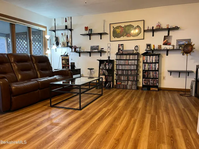 a view of a lake from a yard