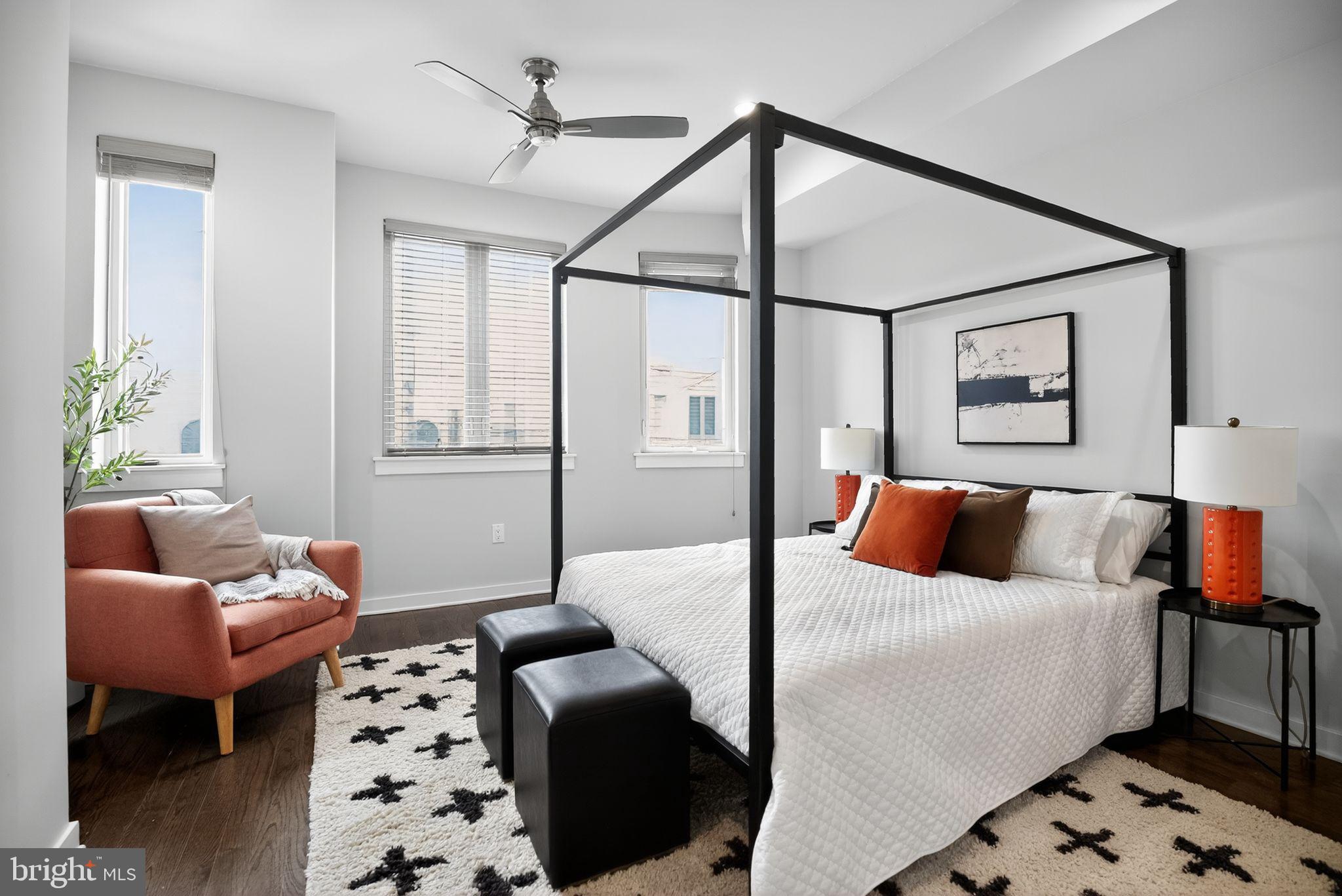 1711 South 20th Street Philadelphia, PA 19145 - Photo 15 of 36 a bedroom with a bed couch and window