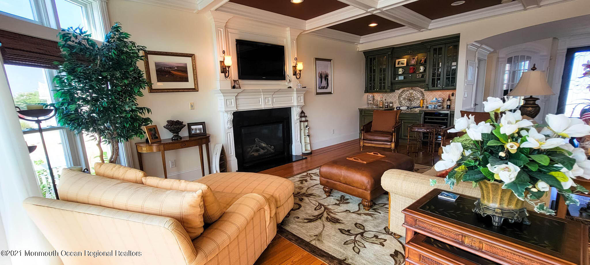 203 Ketch Road Mantoloking, NJ 08738 - Photo 21 of 88 a living room with furniture fireplace and flat screen tv