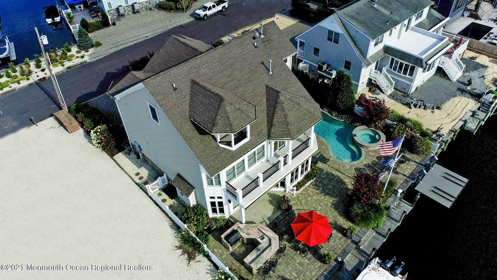 203 Ketch Road Mantoloking, NJ 08738 - Photo 8 of 88 an aerial view of residential houses with outdoor space