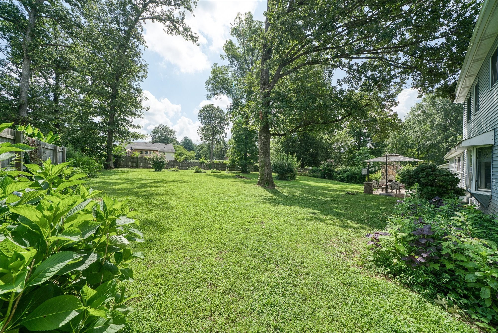 221 Magnolia Road Sparta, TN 38583 - Photo 25 of 36 a backyard of a house with lots of green space and fountain