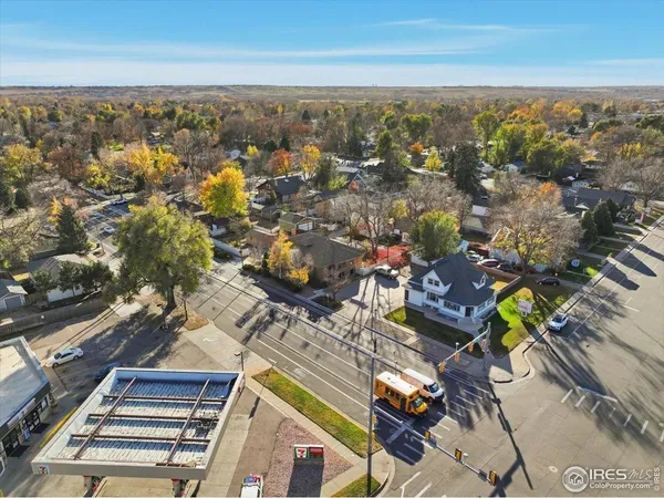 an aerial view of multiple house