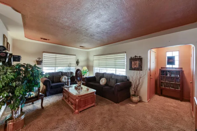 a living room with furniture and window
