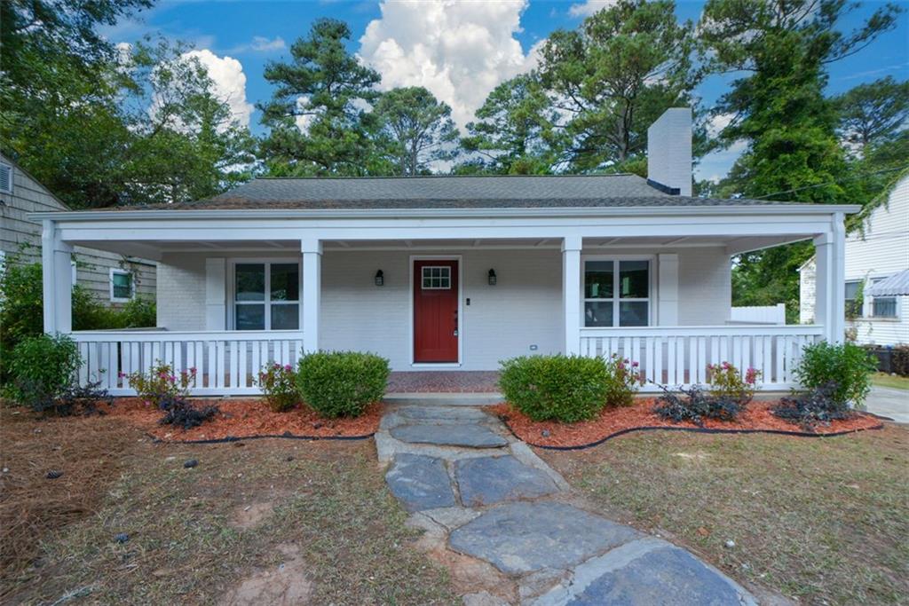 a front view of a house