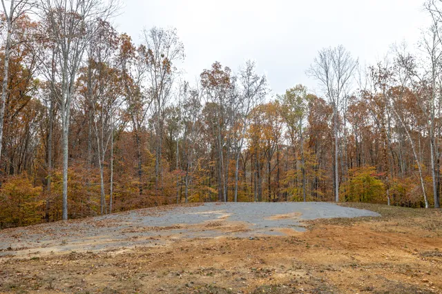 a backyard of a building