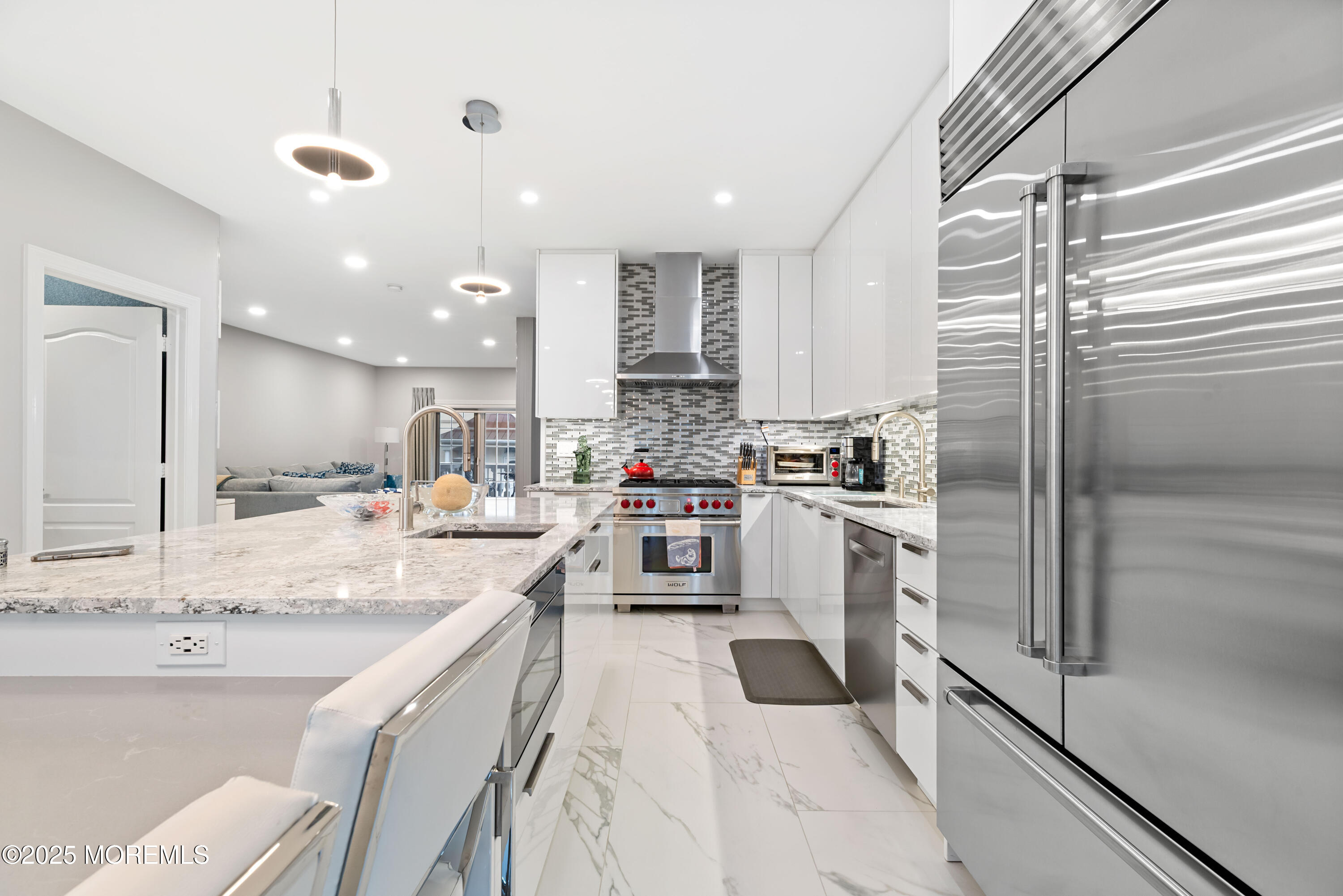 17 Riviera Drive Long Branch, NJ 07740 - Photo 11 of 52 a kitchen with refrigerator cabinets and a counter top space